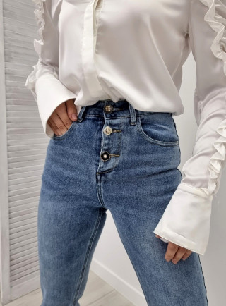 Spodnie ozdobne guziki STYLE  jeans