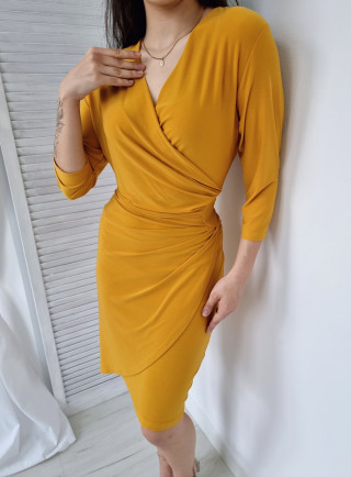 Sukienka kopertowa MEIRA żółta