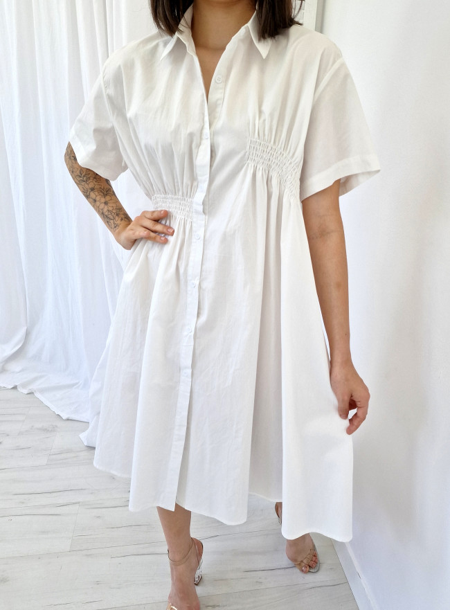 Sukienka koszulowa OLENA biała