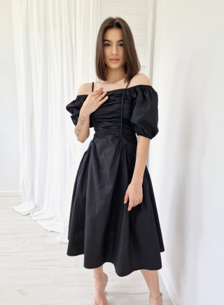 Sukienka bufki DIVALIO czarna