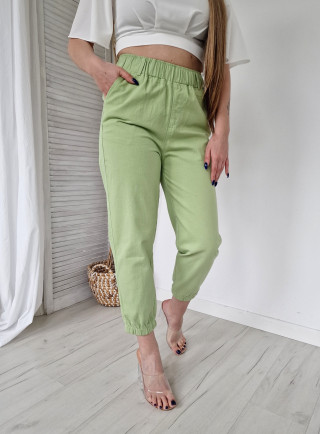 Spodnie PASTELS jeans zielone